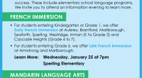 Students and their families are invited to attend these information sessions to find out more about elementary school language programs. FRENCH IMMERSION Wednesday, January 25 at 7pm 鈥� at […]